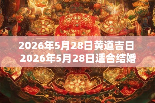 2026年5月28日黄道吉日 2026年5月28日适合结婚吗
