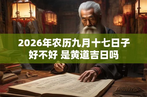 2026年农历九月十七日子好不好 是黄道吉日吗