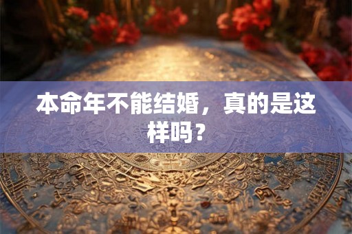 本命年不能结婚，真的是这样吗？