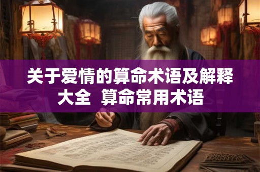关于爱情的算命术语及解释大全 算命常用术语 关于爱情的算命术语及解释大全 算命常用术语