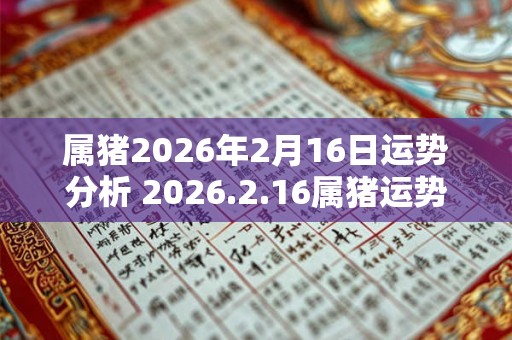 属猪2026年2月16日运势分析 2026.2.16属猪运势分析
