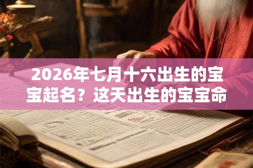 2026年七月十六出生的宝宝起名？这天出生的宝宝命好吗？