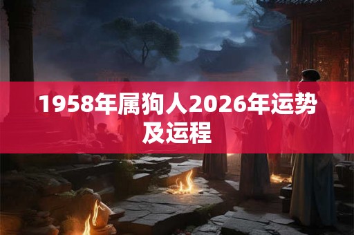 1958年属狗人2026年运势及运程