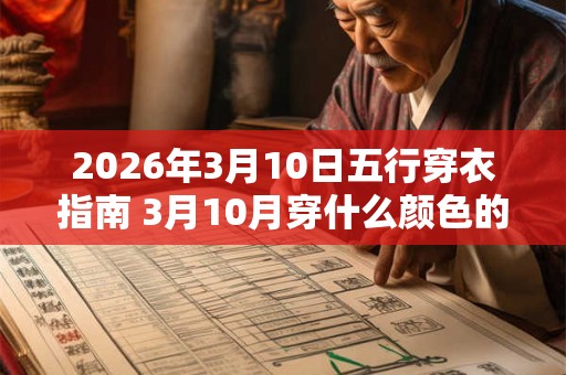 2026年3月10日五行穿衣指南 3月10月穿什么颜色的衣服
