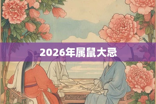 2026年属鼠大忌