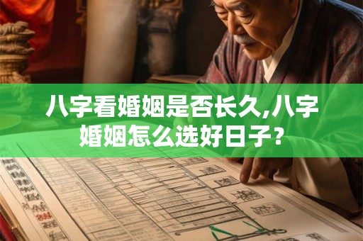 八字看婚姻是否长久,八字婚姻怎么选好日子? 八字看婚姻是否长久,八字婚姻怎么选好日子?