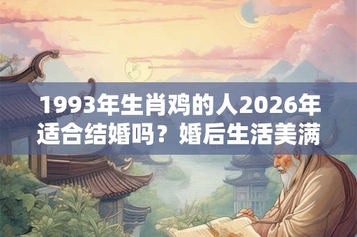 1993年生肖鸡的人2026年适合结婚吗？婚后生活美满吗？