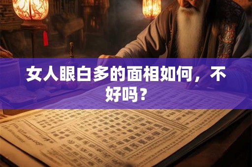 女人眼白多的面相如何，不好吗？