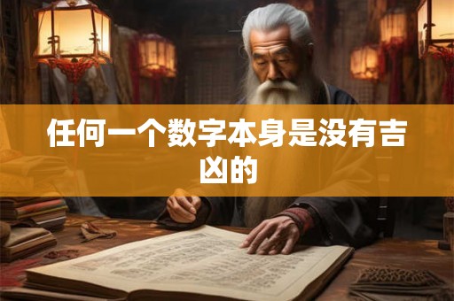 任何一个数字本身是没有吉凶的