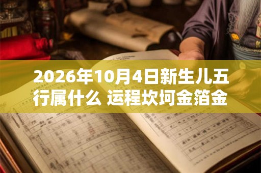 2026年10月4日新生儿五行属什么 运程坎坷金箔金命局 2026年10月4日新生儿五行属什么 运程坎坷金箔金命局