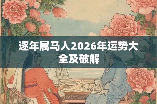 逐年属马人2026年运势大全及破解