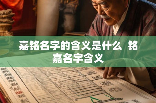 嘉铭名字的含义是什么 铭嘉名字含义 嘉铭名字的含义是什么 铭嘉名字含义