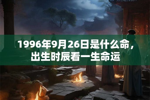 1996年9月26日是什么命，出生时辰看一生命运