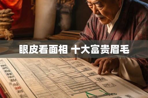 眼皮看面相 十大富贵眉毛