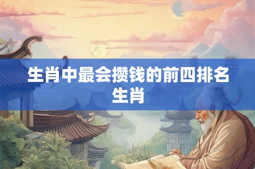 生肖中最会攒钱的前四排名生肖