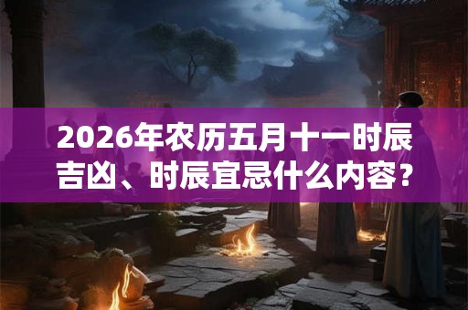 2026年农历五月十一时辰吉凶、时辰宜忌什么内容? 2026年农历五月十一时辰吉凶、时辰宜忌什么内容?