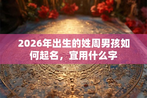 2026年出生的姓周男孩如何起名，宜用什么字