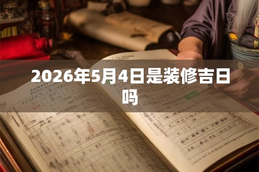 2026年5月4日是装修吉日吗
