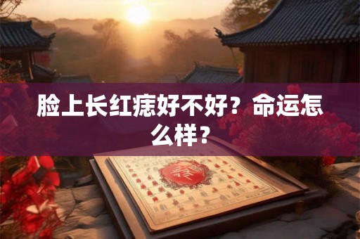 脸上长红痣好不好？命运怎么样？