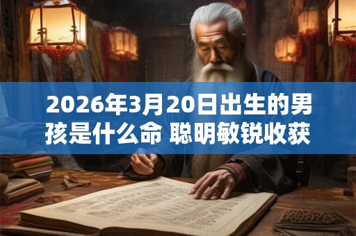 2026年3月20日出生的男孩是什么命 聪明敏锐收获财富