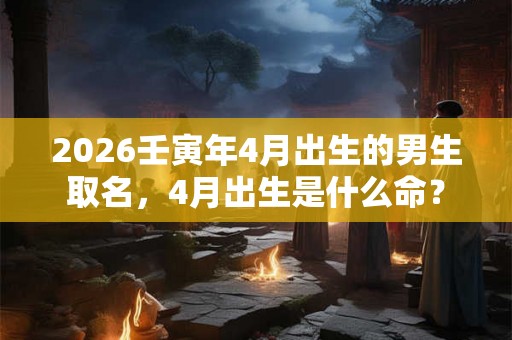 2026壬寅年4月出生的男生取名，4月出生是什么命？