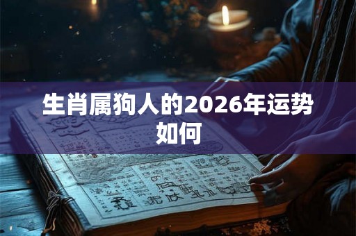 生肖属狗人的2026年运势如何 生肖属狗人的2026年运势如何
