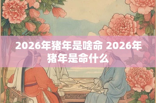 2026年猪年是啥命 2026年猪年是命什么 2026年猪年是啥命 2026年猪年是命什么