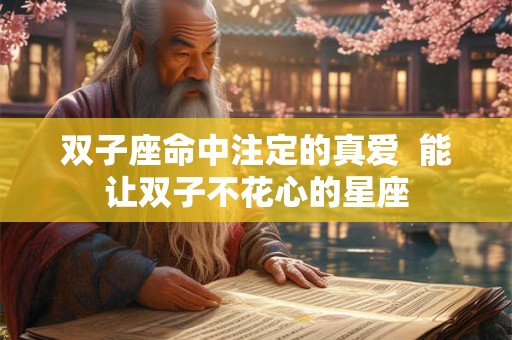 双子座命中注定的真爱  能让双子不花心的星座