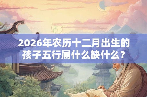 2026年农历十二月出生的孩子五行属什么缺什么? 2026年农历十二月出生的孩子五行属什么缺什么?