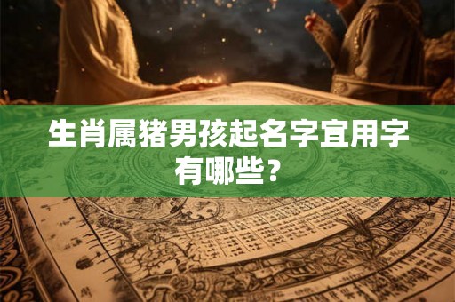 生肖属猪男孩起名字宜用字有哪些？