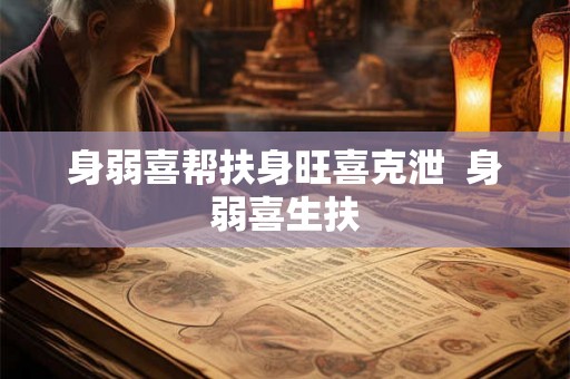 身弱喜帮扶身旺喜克泄  身弱喜生扶