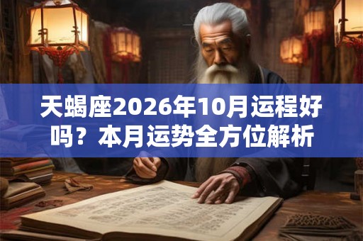 天蝎座2026年10月运程好吗？本月运势全方位解析