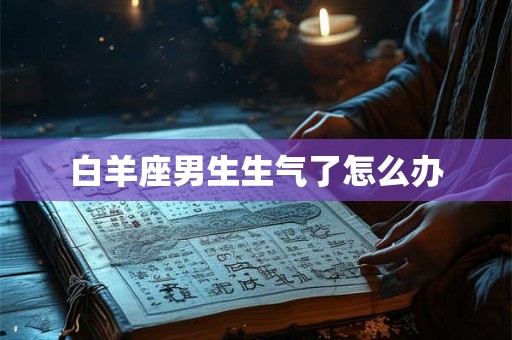 白羊座男生生气了怎么办