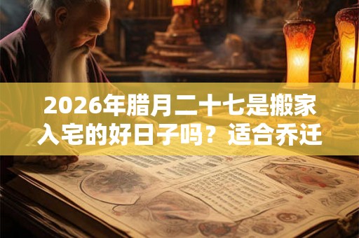 2026年腊月二十七是搬家入宅的好日子吗？适合乔迁吗？