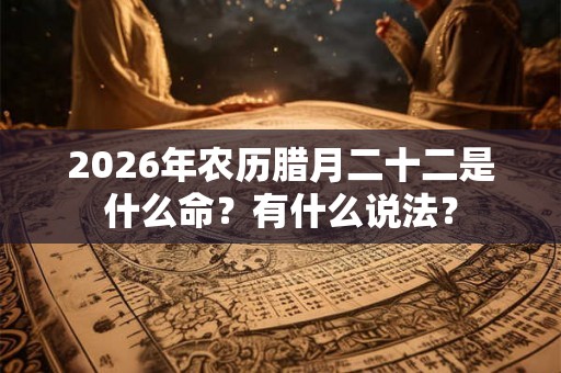 2026年农历腊月二十二是什么命？有什么说法？