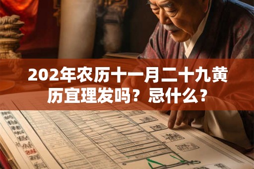 202年农历十一月二十九黄历宜理发吗？忌什么？