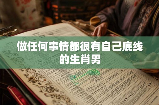做任何事情都很有自己底线的生肖男