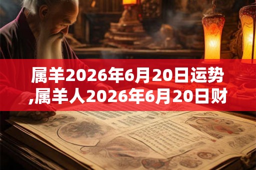 属羊2026年6月20日运势,属羊人2026年6月20日财运,生肖羊2026年6月20日运势 属羊2026年6月20日运势,属羊人2026年6月20日财运,生肖羊2026年6月20日运势