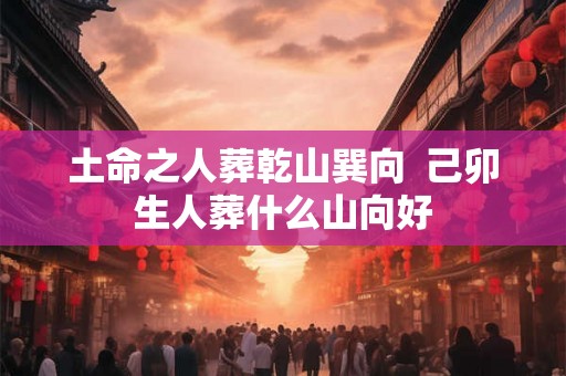 土命之人葬乾山巽向  己卯生人葬什么山向好