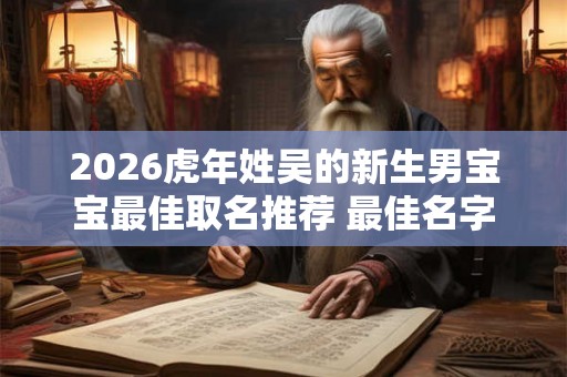 2026虎年姓吴的新生男宝宝最佳取名推荐 最佳名字