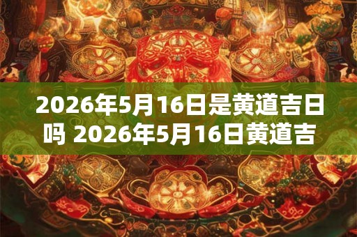 2026年5月16日是黄道吉日吗 2026年5月16日黄道吉日吗