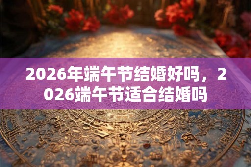 2026年端午节结婚好吗，2026端午节适合结婚吗