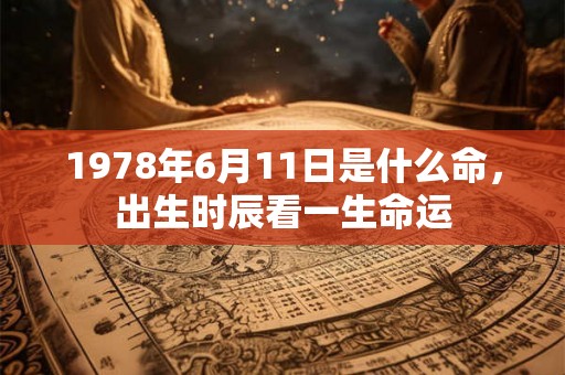 1978年6月11日是什么命，出生时辰看一生命运