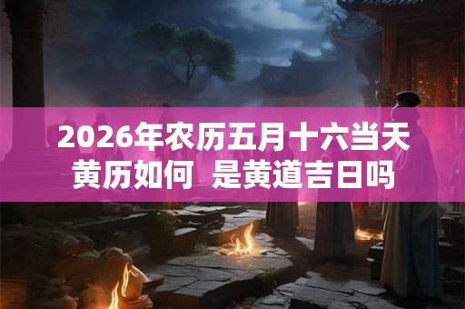 2026年农历五月十六当天黄历如何  是黄道吉日吗
