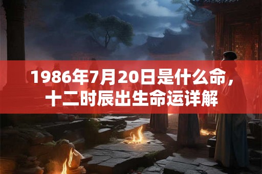1986年7月20日是什么命，十二时辰出生命运详解