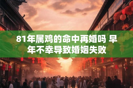 81年属鸡的命中再婚吗 早年不幸导致婚姻失败 81年属鸡的命中再婚吗 早年不幸导致婚姻失败