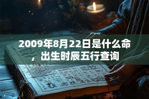 2009年8月22日是什么命，出生时辰五行查询