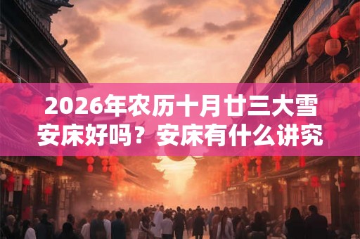 2026年农历十月廿三大雪安床好吗？安床有什么讲究？