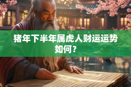 猪年下半年属虎人财运运势如何？