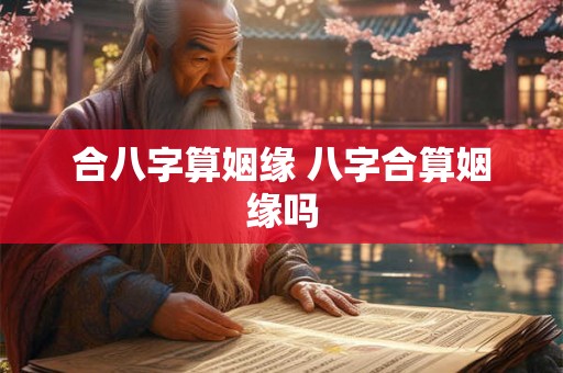 合八字算姻缘 八字合算姻缘吗 合八字算姻缘 八字合算姻缘吗